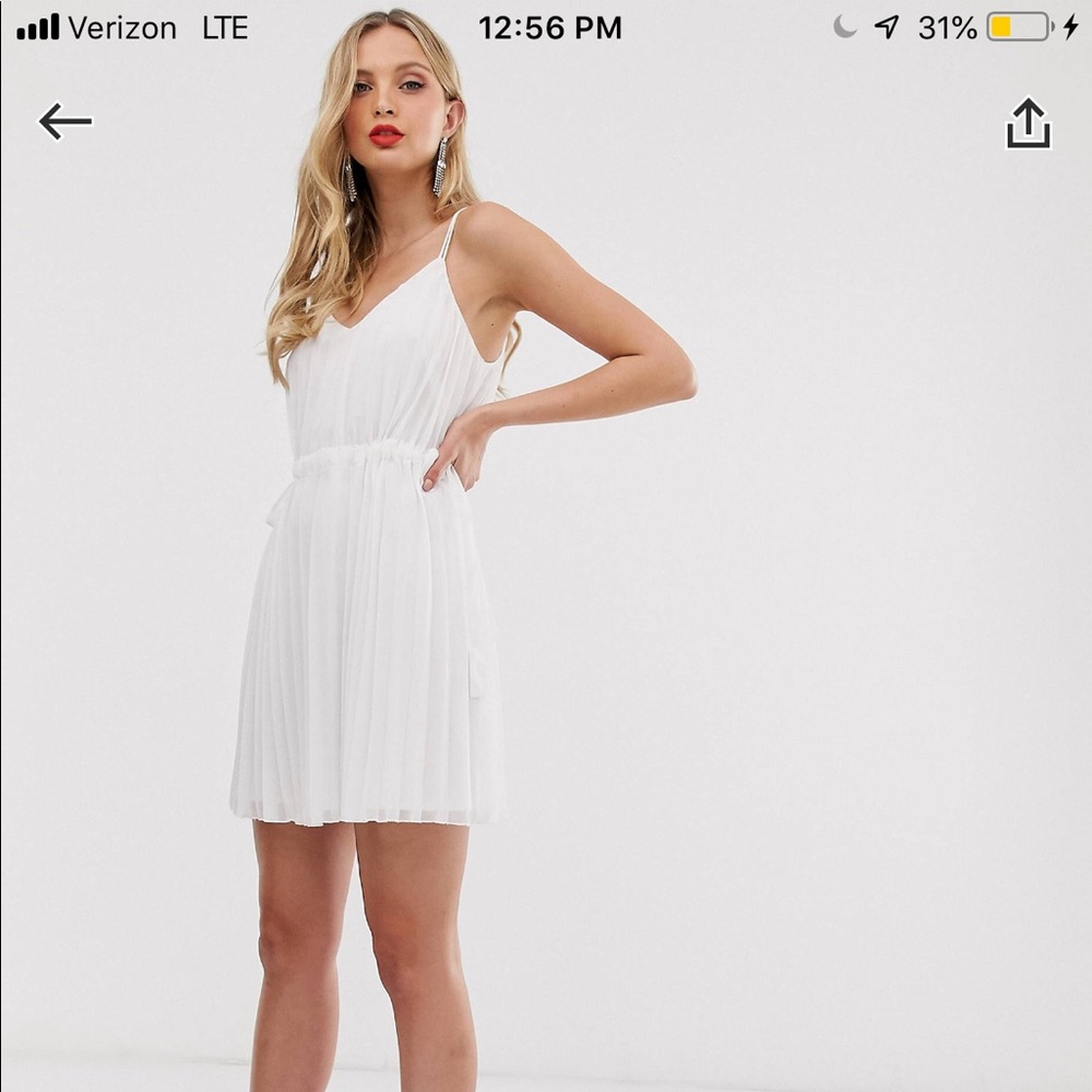 ASOS White Flowy Dress Size M 6